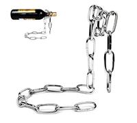 Porte-vin - Iron, support à vin de chaîne en fer, design créatif | Support libre de comptoir, support de rangement, bouteille créative cadeau fantaisie pour cuisine décoration de table à la maison