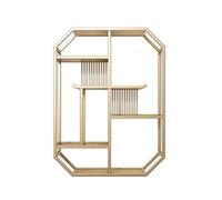 Porte-vin moderne monté au mur, étagères flottantes pour unité de bar et racks multifonctions pour maison, restaurant, bar (Couleur : or, dimensions : 60 x 12 x 80 cm)