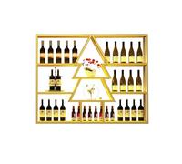 Porte-vin Mural avec lumière LED, étagère de Bar Murale avec Support en Verre, étagères de Bar murales pour Bouteilles d’Alcool, Rangement d’Affichage des étagères de Bouteilles d’Alcool, po
