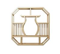 Porte-vin mural moderne en métal, étagères flottantes pour unité de bar et rangement multifonction pour maison, restaurant, bar (couleur or, dimensions : 60 x 12 x 60 cm)