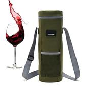 Porte-vin pliable - Sac de transport pour sac à vin, sac de protection de voyage - Sac isotherme pour vin, porte-boissons, sac à vin portable avec poignée - Porte-vin pliable, sac de transport pour
