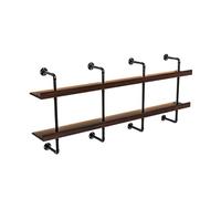 Porte-vins Mural en Fer, étagère Murale Industrielle, Porte-gobelets Suspendus en métal de Grande capacité, étagère Flottante, étagères de Bar, Bar à Alcool pour la Maison, Grand présentant