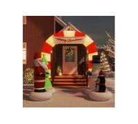vidaXL Porte voûtée gonflable de Noël avec LED 260 cm