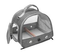 Porte-voyage Vogel avec perche, sac à dos de la cage Parrot | Pet Transparent Coup de voyage respirant pour les oiseaux, petits animaux de compagnie, hamsters, lapins, perroquets, variété de petits an