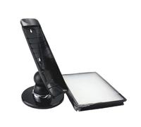 Porte Vue Sur Pied - Kit Pupitre Présentoir De Table, 20 Pochettes D'affichage, Porte-fichiers De Bureau Réglable, Pour Consultation Et Présentation Documents A4, Socle Noir