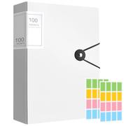Porte-vues A4 avec pochettes transparentes - 100 pochettes - Format A4 - Porte-documents PPA4 - Classeur avec pochettes transparentes - Pour personnes, écoles et bureaux - Art - Lettres, école, bureau