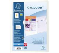 Exacompta Protège-documents Kreacover Chromaline – 30 pochettes (60 vues) A4 polypro rigide blanc