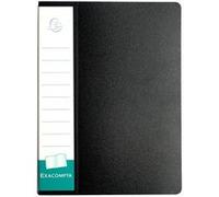 Exacompta - Réf. 88301E - 1 Protège-documents avec porte étiquette 3 faces Up Line - 30 pochettes - 60 vues - pour A4 - dimensions 24 x 32 cm - couverture en polypro rigide opaque - couleur noir