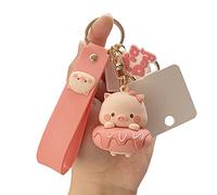 Porteclés en résine pour cochon mignon animal voiture porteclés mignon Kawaii PVC résine Shiba Inu porteclés pour femmes filles sacs à main accessoires voiture téléphone portable sac charme