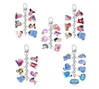 Porteclés K Pop, Porteclés Double Face Ensemble De Produits Dérivés Figurines D'anime Cosplay Cadeaux pour Les Fans De Collection(5PCS)