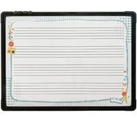 Portée De Musique Planche D’écriture Double Face Cadre en Aluminium Noir Léger Et Portable pour L’enseignement Vocal Formation Création, Blue, 45X60CM