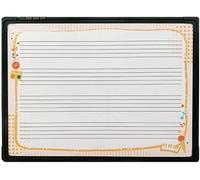 Portée De Musique Planche D’écriture Double Face Cadre en Aluminium Noir Léger Et Portable pour L’enseignement Vocal Formation Création, Yellow, 60X90CM