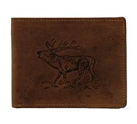 Portefeuille 1 G705 STAG en cuir de vachette pour les amateurs de chasse Marron/antique