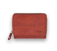 Portefeuille 4East avec fermeture éclair - Avec 2 compartiments et 6 compartiments pour cartes de crédit - Design compact et léger, 9,5 cm x 2,5 cm x 8 cm, marron , 9.5X2X8cm, Moderne