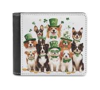 Portefeuille à Deux Volets en Cuir PU Souple Motif âne de la Saint-Patrick, Porte-Monnaie, étui pour Cartes de crédit, Porte-Cartes Fin et Durable pour Hommes et Femmes, Rangement d'argent