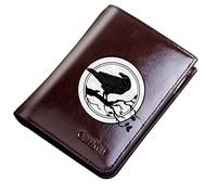 Portefeuille à fermeture éclair de poche vintage masculine, sac à main courte bifold en cuir de grande capacité, symbole de viking, porte-cartes d'amulette de bourse de bourse masculine, marron,