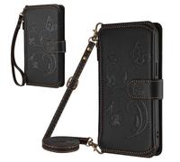 Portefeuille à Fermeture éclair pour Moto G 5G 2025, étui de téléphone Pliable en Cuir PU avec Poche et Bracelet, Fermeture magnétique, Support de téléphone, étui Anti-Choc, léger