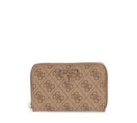 GUESS Portefeuille Laurel II SLG – à fermeture zippée – Latte Logo – Medium