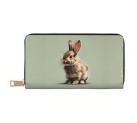 Portefeuille à main en forme de lapin à fond solide - Tendance et polyvalent - Peut contenir des téléphones portables, des pièces de monnaie, des clés