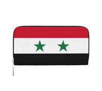 Portefeuille à main imprimé drapeau de la République arabe syrienne pour femme, portefeuille avec poche zippée, sac à main tendance comme cadeau