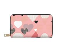 Portefeuille à main motif graphique d'amour abstrait, tendance et polyvalent, peut contenir des téléphones portables, des pièces de monnaie, des clés