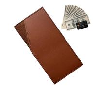Portefeuille à pince à billets I Portefeuille ultra fin en cuir synthétique I Portefeuille idéal pour les voyages avec compartiment pour argent et porte-cartes I Porte-monnaie portable sur le devant