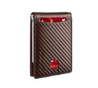 Portefeuille à pince à billets pour homme - Matériau durable | Portefeuille fin avec pince à billets | Poche portefeuille à deux volets avec porte-cartes | Design fin et pratique | Pour un usage