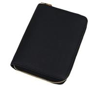 Portefeuille à reliure A7, planificateur A7 en cuir PU avec fermeture éclair, organisateur de reliure rechargeable à 6 anneaux avec compartiment pour femmes et hommes pour la fête