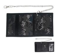 Portefeuille Ado,Portefeuille Scratch Militaire,Porte Monnaie Enfant Portefeuille avec Chaine Motif Camouflage Pliable Portefeuille Enfant Garcon,Homme Portefeuille de Sport pour Billet,Carte,Identité