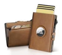 Portefeuille Airtag pour Apple Air Tag, porte-cartes RFID, portefeuille fin en cuir pour homme, portefeuille intelligent avec fermeture éclair, poche pour pièces de monnaie, portefeuilles Airtag Apple