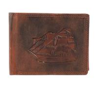 Portefeuille Akzent pour homme en cuir marron format horizontal intemporel