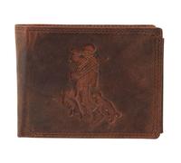 Portefeuille Akzent pour homme en cuir marron format horizontal pratique