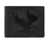 Portefeuille Akzent pour homme en cuir noir format horizontal chic