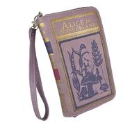 Portefeuille Alice au pays des merveilles Lavande et noir avec dragonne, lavande, Classique