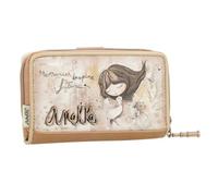 Portefeuille - Anekke - Memories - Compact zippé - Protection RFID - Beige