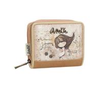 Portefeuille - Anekke - Mini femme 'Memories' - 10 x 9 x 2 cm - Beige - Protection RFID