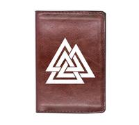 Portefeuille authentique en cuir rétro médiéval unique, cadeau de monnaie d'anniversaire de Noël pour hommes, de nombreux styles nordic viking symbole amulette portefeuille (couleur: ballet b 20)