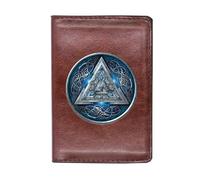 Portefeuille authentique en cuir rétro médiéval unique, cadeau de monnaie d'anniversaire de Noël pour hommes, de nombreux styles Nordic Viking Symbol Amulet Wallet (Couleur: B- portefeuille 6)