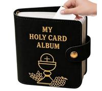 Portefeuille avec 20 pochettes de protection, cahier portable | Organiseur saint catholique en cuir synthétique | Pour la maison, la prière, l'église, les voyages, le retour et