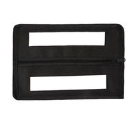 Portefeuille avec compartiment secret en tissu Oxford noir pour objets de | Poche cachée, 22,50 x 15 cm, peut contenir des pièces de monnaie et des montres, portable