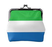 Portefeuille avec drapeau de la Sierra Leone pour femme, porte-monnaie pour femme, petit portefeuille pour femme, élégant et personnalisé, noir, One Size, Art déco
