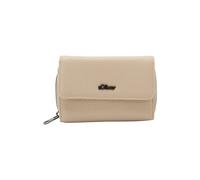 Portefeuille avec plaque logo et fermeture Ã pression femme s.Oliver Beige TU