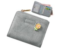 Portefeuille Bifold pour femme, portefeuille compact pour femme - Étui portefeuille multi-cartes à fermeture éclair à double rabat | Grande capacité, porte-cartes de crédit, portefeuille, organiseur