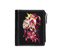 Portefeuille Blitzo - Helluva Boss_5327 Compact en Simili-Cuir PU Porte-Cartes avec Fermeture Éclair Multi-Poches Unisexe Homme Femme Ad