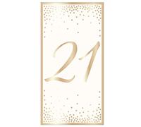 Portefeuille cadeau pour 21 ans - argent, cartes cadeaux, bons d'achat - Espace vierge pour message personnel