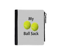 Portefeuille Cadeaux Pour Joueurs De Tennis - Mon Sac À Balles : Idées Cadeaux Amusantes Pour Les Entr Compact En Simili-Cuir Pu Porte-Cartes Avec Fermeture Éclair Multi-Poches Unisexe Homme/Femme