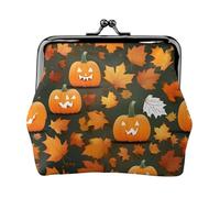 Portefeuille citrouille « Happy Thanksgiving Day » pour femme, porte-monnaie pour femme, petit portefeuille pour femme, élégant et personnalisé, noir, One Size, Art déco