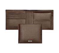 Portefeuille classique lisse, Café, 17, Classique