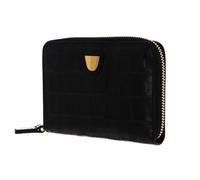 Portefeuille COCCINELLE Lucilla Croco Shiny Soft Zip Around Noir - Cuir de crocodile - Chic