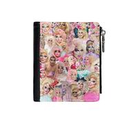 Portefeuille Collage De Trixie Mattel=14 Compact En Simili-Cuir Pu Porte-Cartes Fermeture Éclair Homme Femme Ad